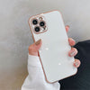 Straight edge plating-single shell-white / iphone 7/8/se 2020
