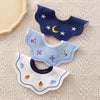 One size fits all (about 0-2 years old) navy blue star moon + blue bear + white car 3 pieces