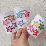 Internet celebrity cute star hairpin female side bangs bb clip baby color five-pointed star hairpin 2 yuan store wholesale