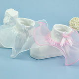 Girls socks bowknot lace socks two-color socks breathable soft baby cotton socks children's socks