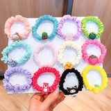 New cute hair circle cartoon animal fabric head rope female baby does not hurt hair pair decoration hair decoration rabbit bear hair decoration headdress