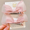 1# light pink small bow-a pair