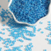 Glass bead color plating series 163b 12/o 2mm lake blue ab 15g/bag about 1000pcs