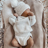 Cotton baby sweater round neck pullover autumn and winter loose knitted coat children's clothing children's sweater baby sweater