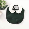 Dark green white collar