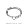 Titanium steel double stacked bracelet 17cm