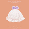 Wcx-lace bow tire cap lavender / 0-18 months to wear
