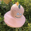 Dinosaur big brim pink / 3-8 years old (hat circumference 50-54cm) + windproof rope