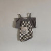 Dark coffee suspenders + dark coffee pants / 73cm