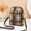 Large velvet green check
