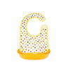 Full snap bib bib orange dots