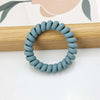 Frosted large telephone cord - lake blue