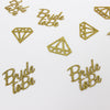 Golden bride to be+gold diamond confetti