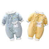 Newborn baby clothes autumn and winter going out romper toddler outerwear suit thin cotton jacket male quilted female baby jumpsuit