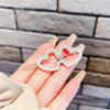 Silver double hearts