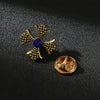 Cross sapphire ancient gold / pt900