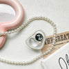 Shaped ring bracket - retro brown - silver spot black eye