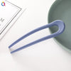 U-shaped frosted hairpin-fog blue / qiyue factory direct sales