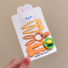 Cute four-piece hairpin set (individually packaged in orange)