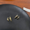 Gold metal drop earrings