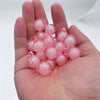 Pink bubble hanging hole beads