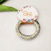 2 pack floral telephone cords-yellow+dark coffee