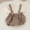 Brown suspenders / 66cm