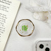 Epoxy bracket-twist circle real flower-green