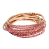 6 pink diamond bracelet (gold plated)