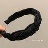 Elegant black polka dot headband