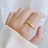 Gold ring with full circle of love / us size 5