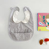 Gray polka dot bib