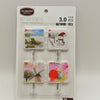 4 printed sticky hooks