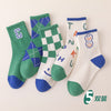 Blue and green smiley face / 2-5 years old; five pairs