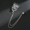 Silver diamond crown lion