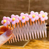 Peach hair comb