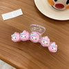 6#transparent large clip-pink melody