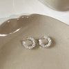 C-shaped irregular earrings hj5-301 silver