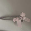 Pink bow love pink diamond duckbill clip