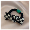 1# checkerboard butterfly hair tie-black and white
