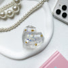 Geometric love bracket-fragment sweet-blue