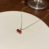Red cherry necklace