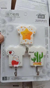 3 packs of printed sticky hook ps