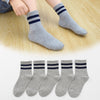 Two bar sports socks gray / 1-3 years old (suitable for 22-26 shoe size)