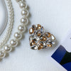 Transparent bracket - full diamond love - platinum