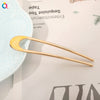 Alloy drip oil u-shaped hairpin-crescent yellow / qiyue factory direct sales