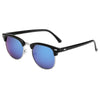 Black and silver frame blue film