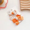 6# new floral hairpin - orange