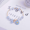 Small daisy crystal bracelet【blue】