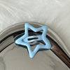 Solid color star bb clip-blue